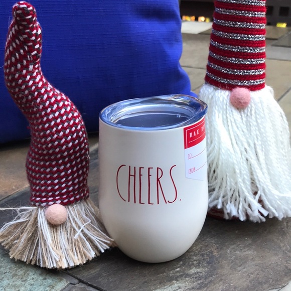 Rae Dunn Other - Rae Dunn “Cheers” wine tumbler NWT red lettering